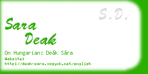sara deak business card